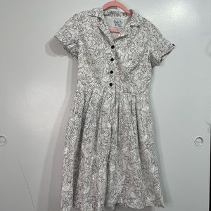 ModCloth Bea & Dot Painting Picnic Bird Dress